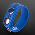 Adjustable leather cockring Tippy Blue