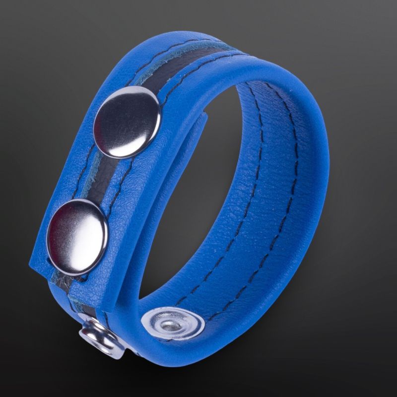 Verstellbarer Leder-Cockring Tippy Blau