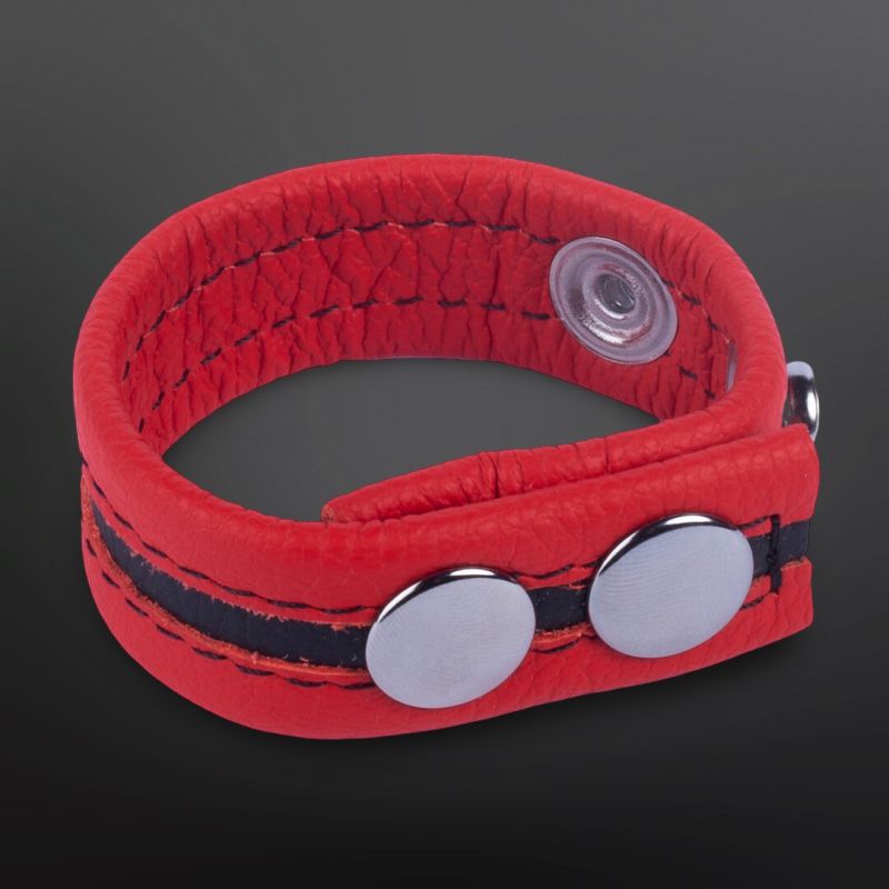 Adjustable leather cockring Tippy Red