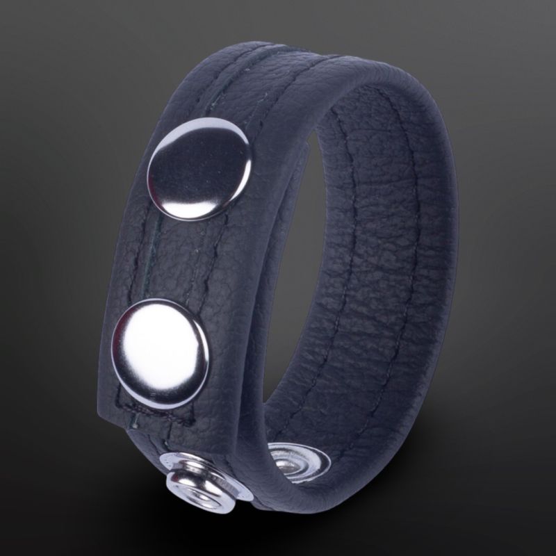 Cockring in pelle regolabile Tippy nero