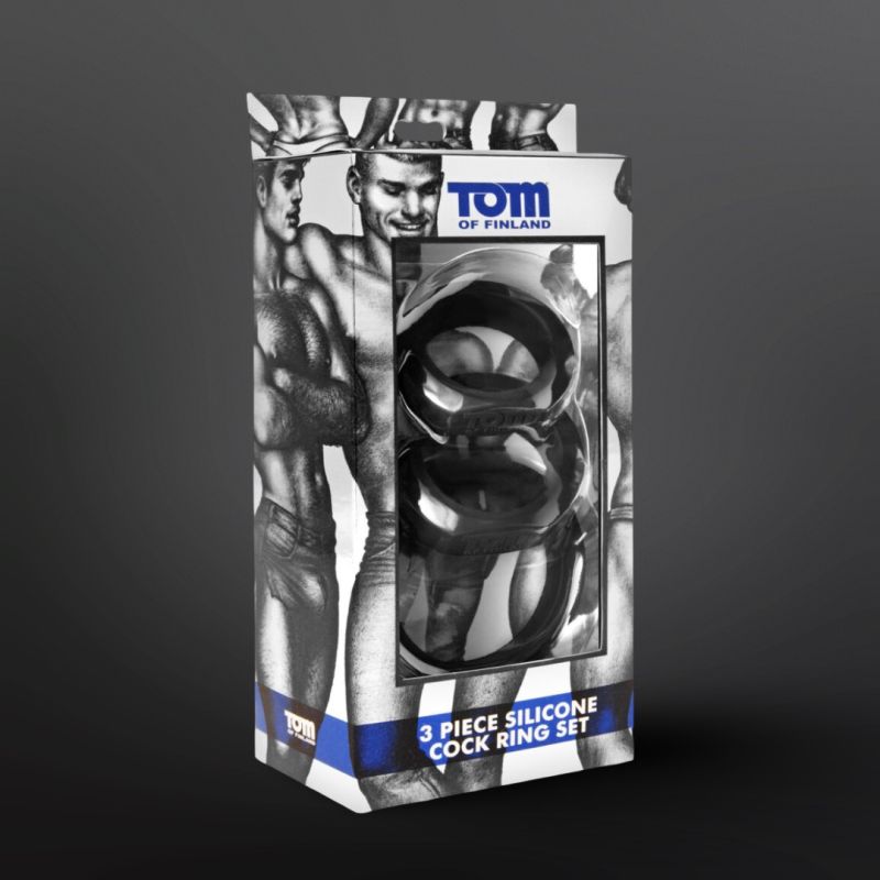 Set de 3 Cockrings silicone Tom Of Finland