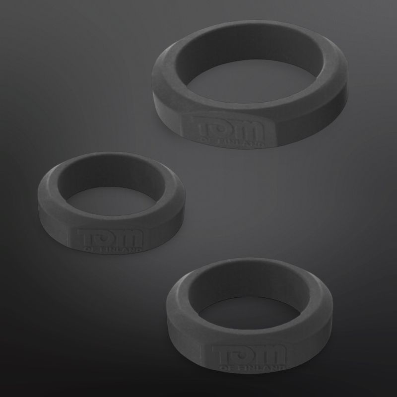 Set de 3 Cockrings silicone Tom Of Finland