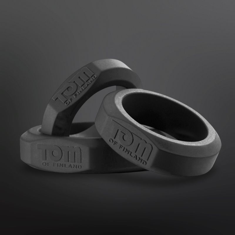 3-Piece Silicone Cockring Set Tom Of Finland