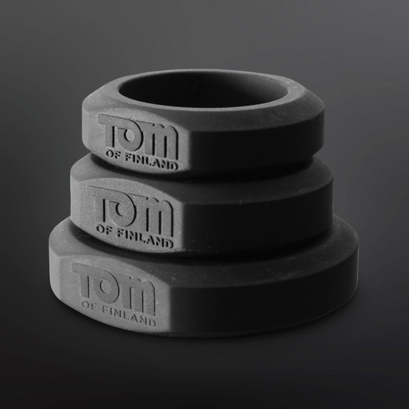 Set de 3 Cockrings silicone Tom Of Finland