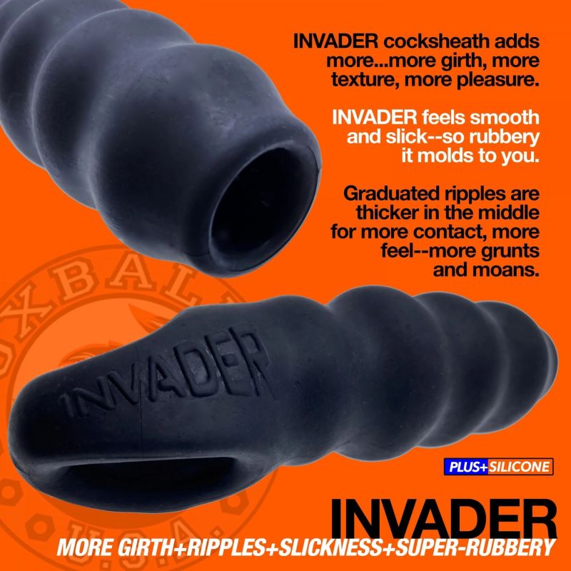 Extenseur de pénis Oxballs INVADER Cocksheath Black Ice
